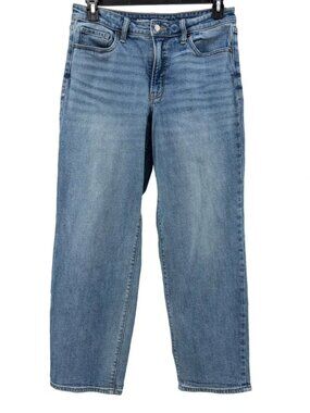 OLD NAVY O.G. Cropped Straight High Rise Secret-Slim Pockets Jeans Size 14
